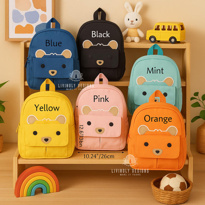 Personalized Bear Backpack Toddler Travel Bag