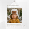 Personalized Baby Name Hat | Custom Leather Patch Beanie for Kids & Toddlers | Baby Gift | Slouchy Hat | Keepsake Newborn Beanie