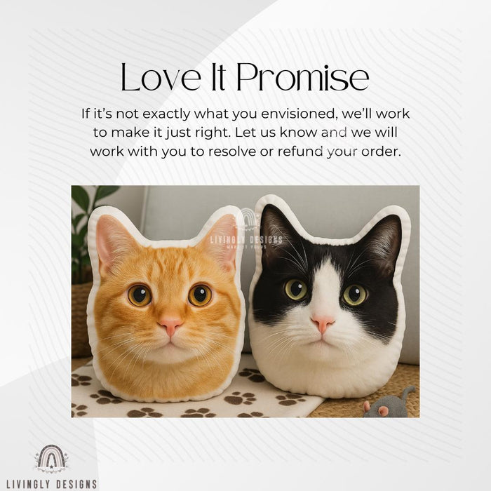 Custom Pet Pillow: Personalized Dog Cat Photo Gift, Double-Sided Print