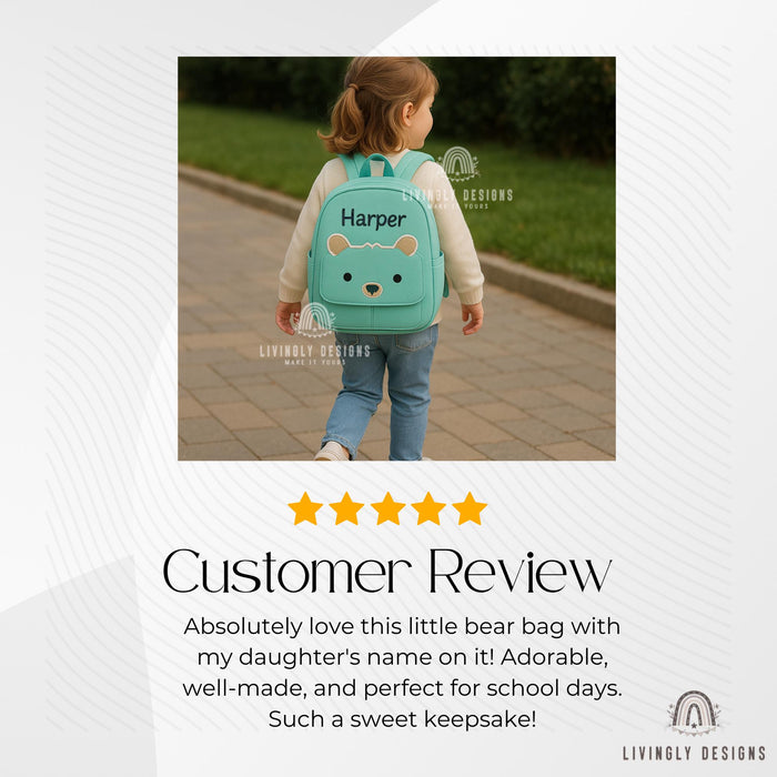 Personalized Bear Backpack Toddler Travel Bag