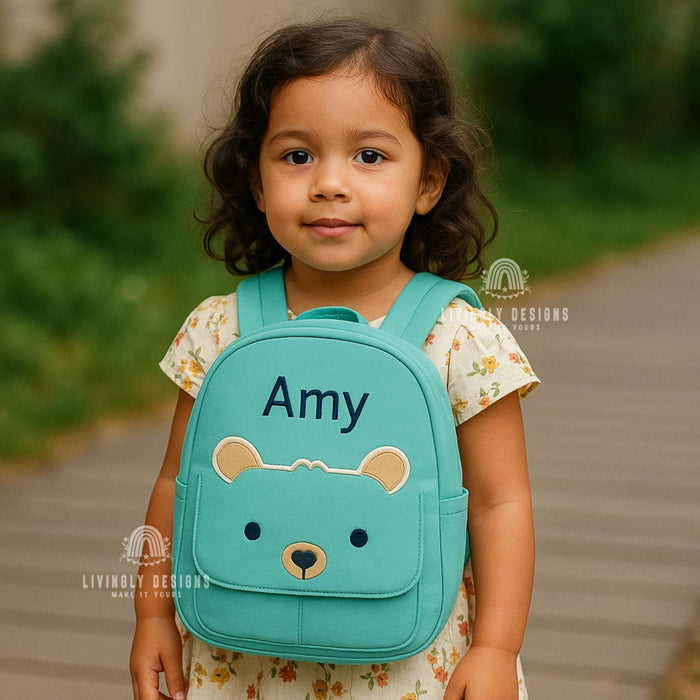 Personalized Bear Backpack Toddler Travel Bag