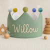 Custom Name Kids Birthday Crown | Hand Embroidered Baby First Birthday Crown | Personalized Party Hat | Birthday Hat, Crown | Keepsake Gift