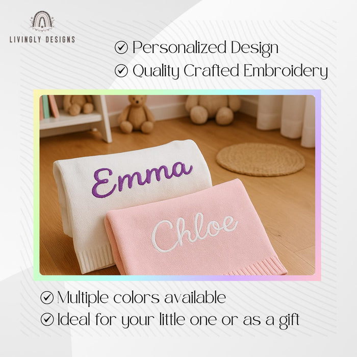 Custom Embroidered Baby Blanket: Personalized Keepsake Gift