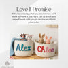 Personalized Name Storage Basket | Custom Rope Bin for Kids Toys & Nursery | Embroidered Organizer | Playroom or Home Decor Gift