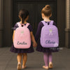 Custom Name Girls Tutu Ballet Backpack | Lightweight School Bag with Tutu | Personalized Pink Purple Backpack for Kids | Ballerina Backpack