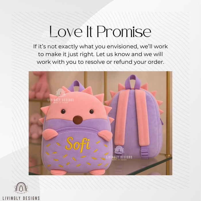 Personalized Plush Animal Backpack