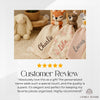 Custom Name Baby Blanket with Knitted Animal | Personalized Lovey Blanket | Stuffed Animal Gift | Custom Baby Comforter, Name Announcement