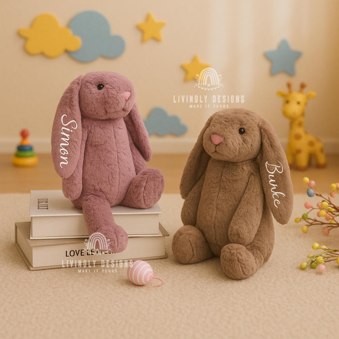 Personalized Embroidered Bunny Plush Keepsake