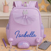 Custom Name Girls Tutu Ballet Backpack | Lightweight School Bag with Tutu | Personalized Pink Purple Backpack for Kids | Ballerina Backpack