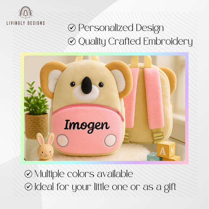 Personalized Plush Animal Backpack