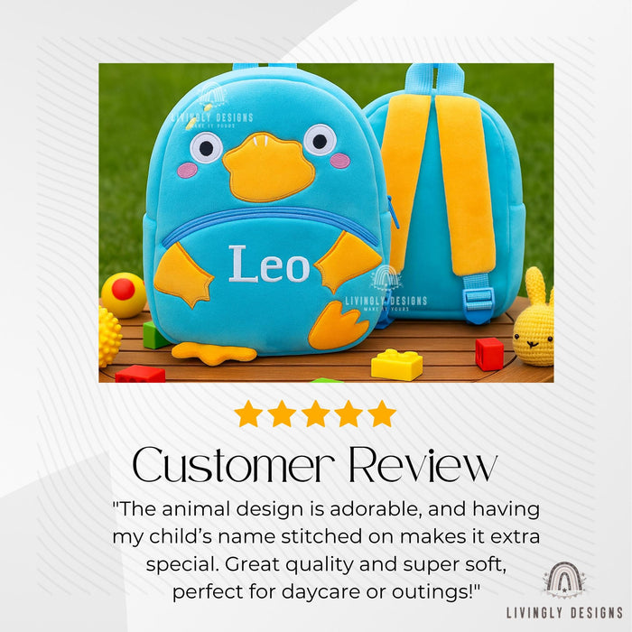 Personalized Plush Animal Backpack