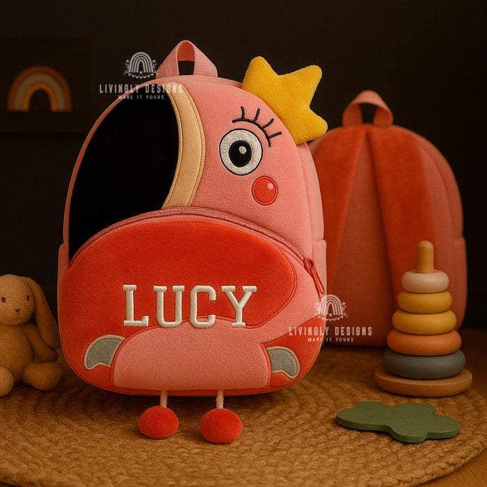 Personalized Plush Animal Backpack