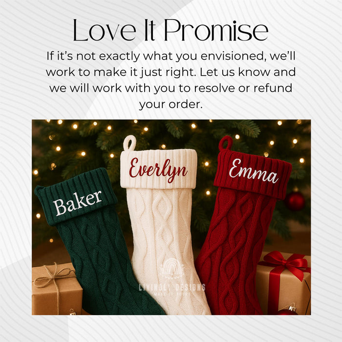Personalized Knit Christmas Stocking Holiday Decor