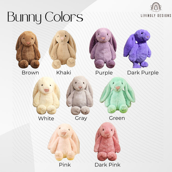 Personalized Embroidered Bunny Plush Keepsake