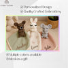 Custom Name Baby Blanket with Knitted Animal | Personalized Lovey Blanket | Stuffed Animal Gift | Custom Baby Comforter, Name Announcement