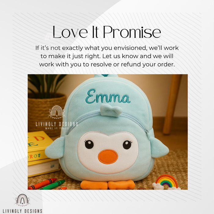 Personalized Plush Kids Backpack Cartoon Animals