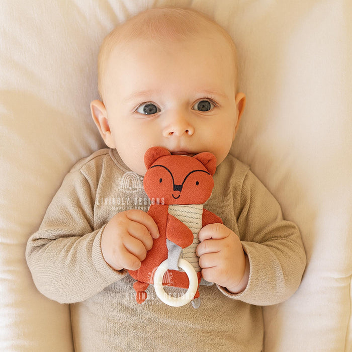 Personalized Name Baby Comforter | Embroidered Cotton Teether Blanket | Custom Newborn Soothing Doll Gift | Newborn Gift
