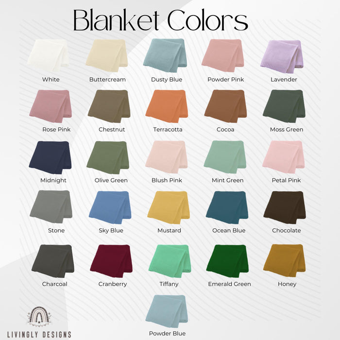 Hand Embroidered Custom Name Baby Blanket