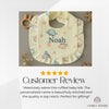 Personalized Lace Baby Bib: Embroidered Name, Ruffled Waterproof Cotton