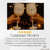 Personalized White Plastic Wine Glass: Custom Embroidered Name, Bachelorette Party Favor