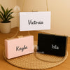 Personalized Acrylic Box Clutch: Custom Embroidered Name Wedding Purse