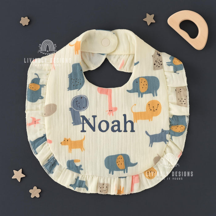 Personalized Embroidered Patterned Baby Bib