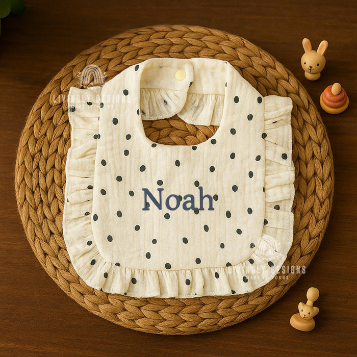 Personalized Embroidered Patterned Baby Bib
