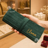 Personalized Luxury Velvet Jewelry Roll: Travel Organizer for Women, Custom Jewelry Bag, Bridesmaid Gift, Portable Jewelry Storage