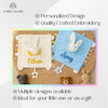 Personalized Plush Animal Baby Comforter: Embroidered Name Security Blanket