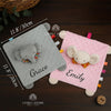 Personalized Plush Animal Baby Comforter: Embroidered Name Security Blanket