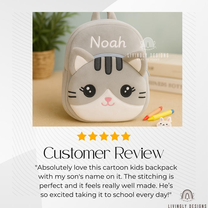 Personalized Plush Kids Backpack Cartoon Animals