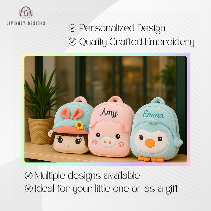 Personalized Plush Kids Backpack Cartoon Animals