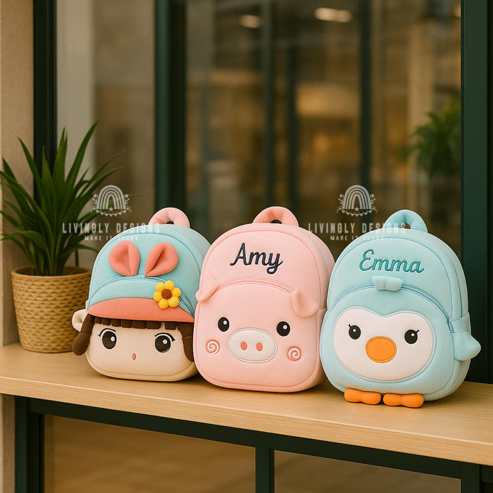 Personalized Plush Kids Backpack Cartoon Animals