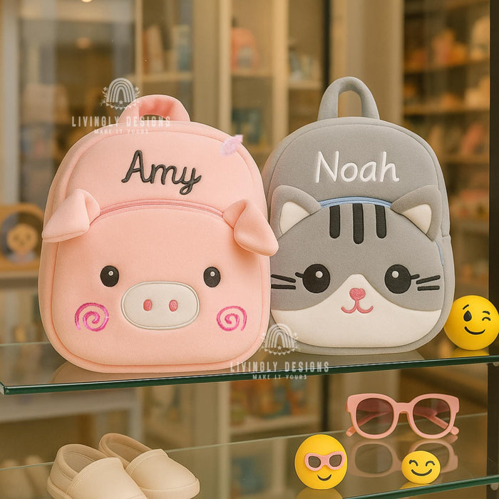 Personalized Plush Kids Backpack Cartoon Animals