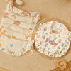 Personalized Lace Baby Bib: Embroidered Name, Ruffled Waterproof Cotton