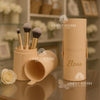 Personalized PU Leather Makeup Brush Holder: Embroidered Travel Pen Cup