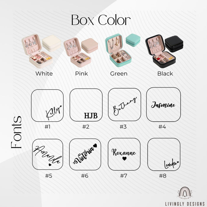 Personalized Jewelry Storage Box: Custom Bridesmaid Gift Wedding Jewelry Holder Organizer