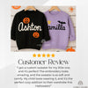 Personalized Hand-Embroidered Halloween Sweater: Ghost, Pumpkin, Witch