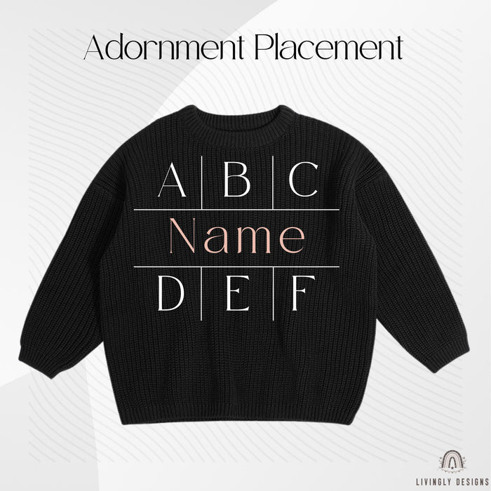 Personalized Hand-Embroidered Halloween Sweater: Ghost, Pumpkin, Witch