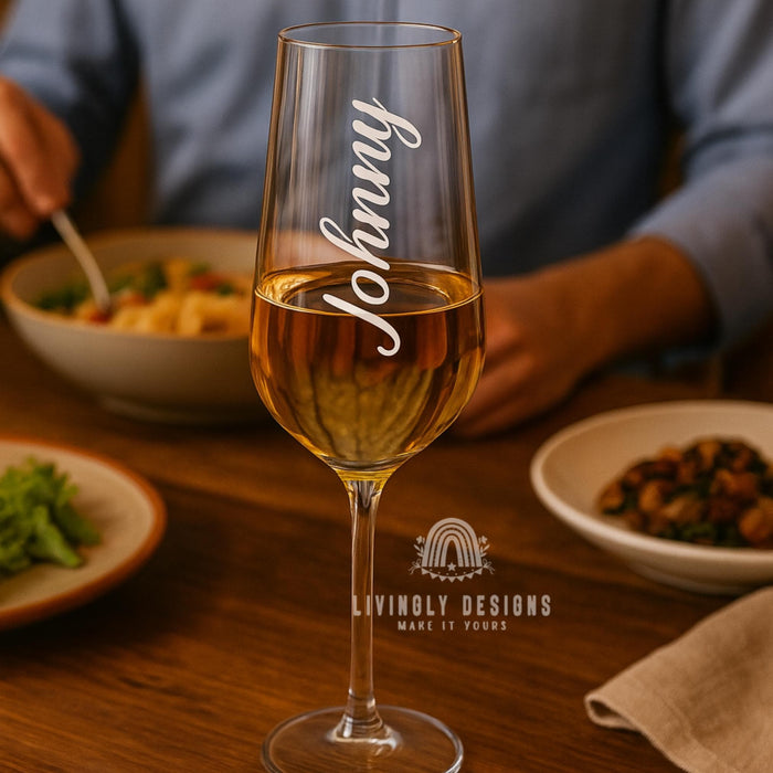 Custom Name Wedding Champagne Flutes – Personalized | Custom Engraved Glasses with Names | Bride & Groom Gift, Anniversary Engagement Toast