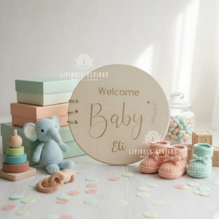 Personalized Wooden Guest Book Keepsake Album