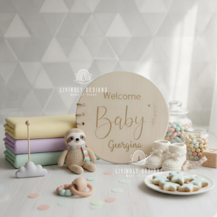 Personalized Wooden Guest Book Keepsake Album