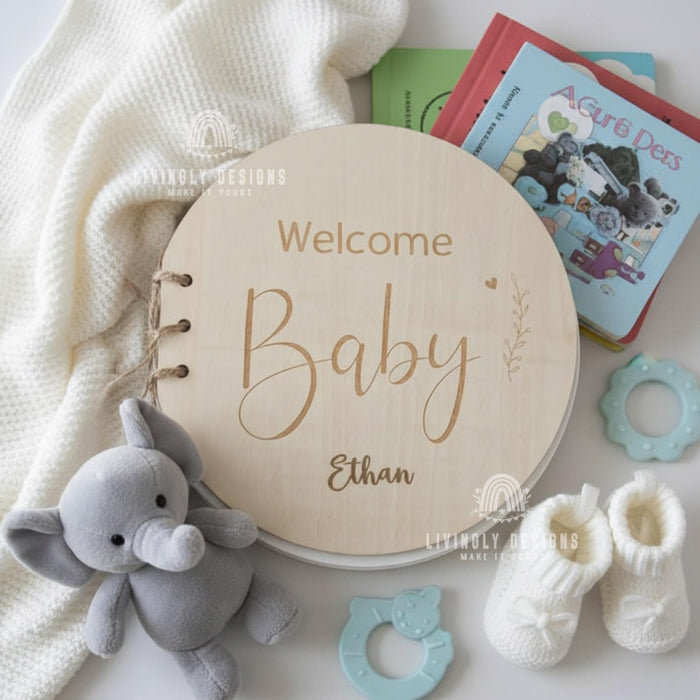 Personalized Wooden Guest Book Keepsake Album