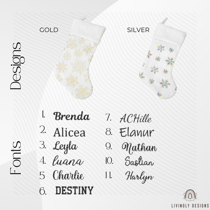 Personalized Name Christmas Stocking Holiday Decor