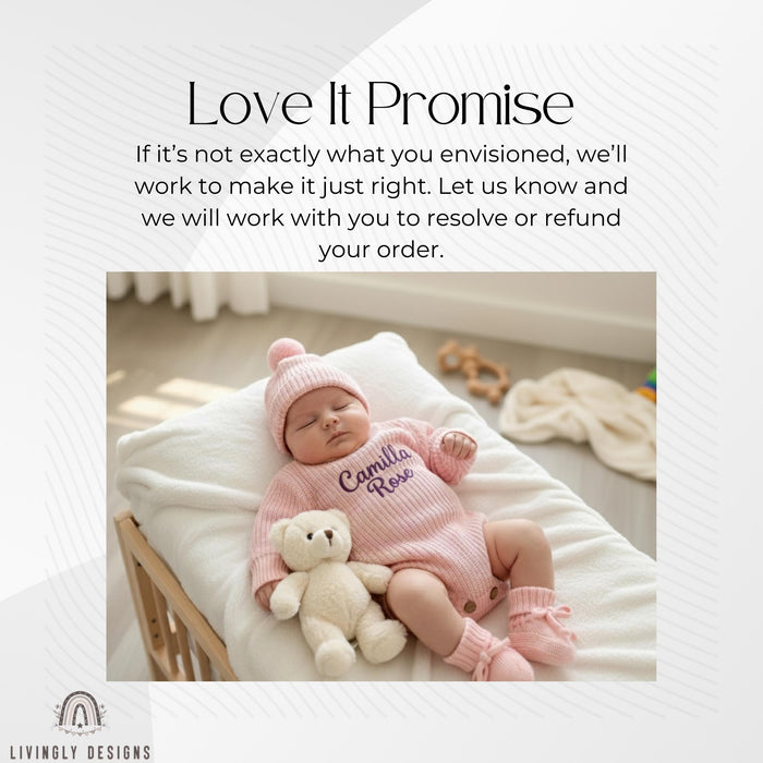 Custom Name Baby Romper Outfit with Socks