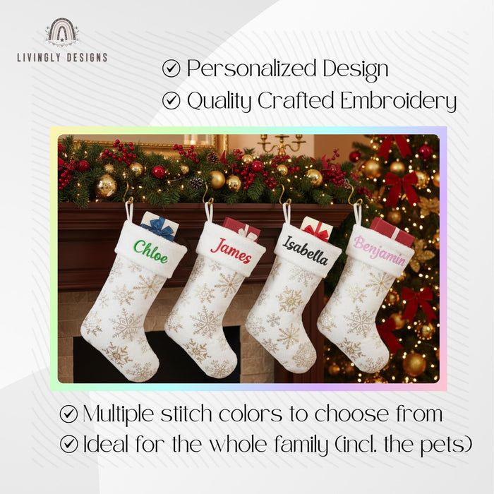 Personalized Name Christmas Stocking Holiday Decor