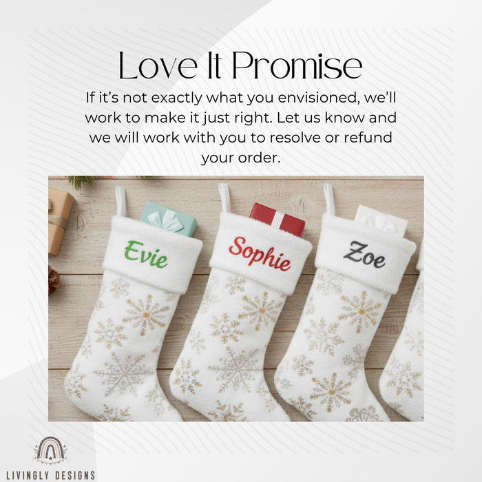 Personalized Name Christmas Stocking Holiday Decor