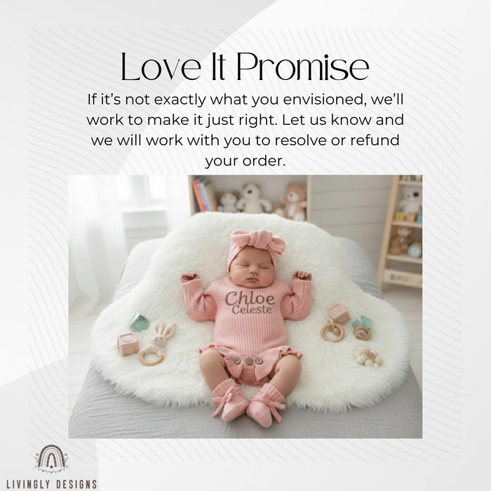 Personalized Baby Ruffle 3-Piece Romper Outfit
