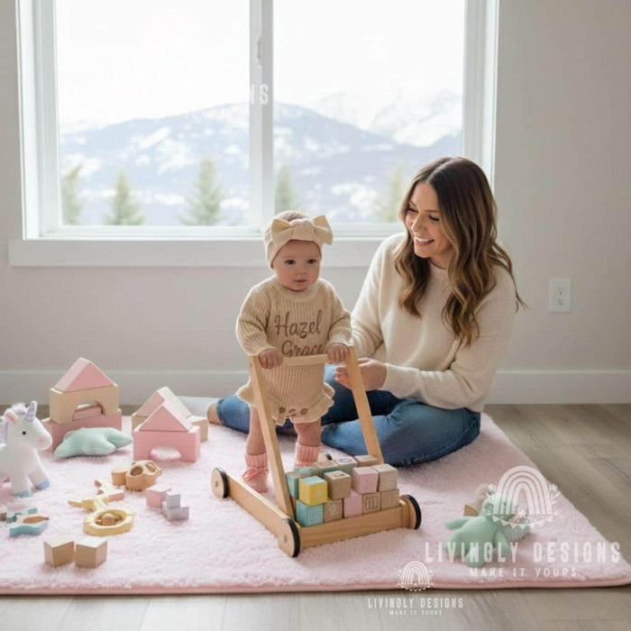 Personalized Baby Ruffle 3-Piece Romper Outfit