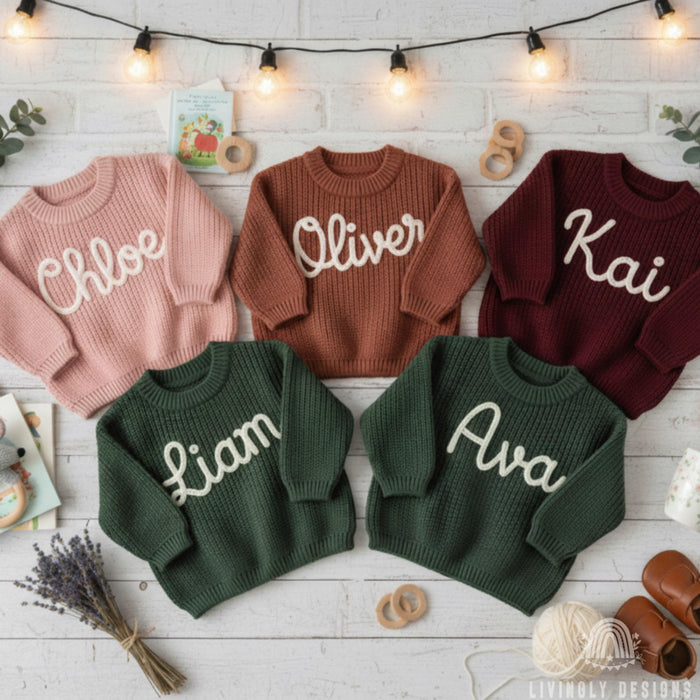 Custom Name Ocean Friends Themed Kids/Baby Sweater